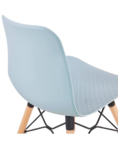 Chaise scandinave bois 'GINTO' Bleu