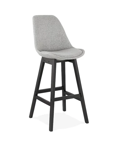 Tabouret de bar design QOOP tissu Gris