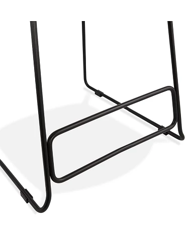 Tabouret de bar Noir Vancouver Mini tissu Gris Fonce