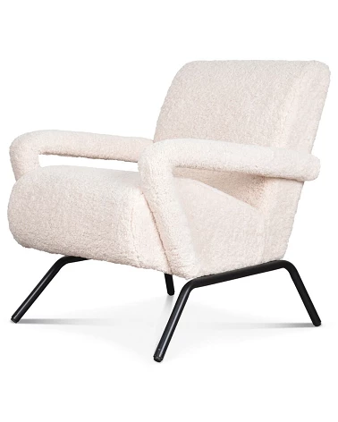 Fauteuil Louane imitation fourrure Naturel