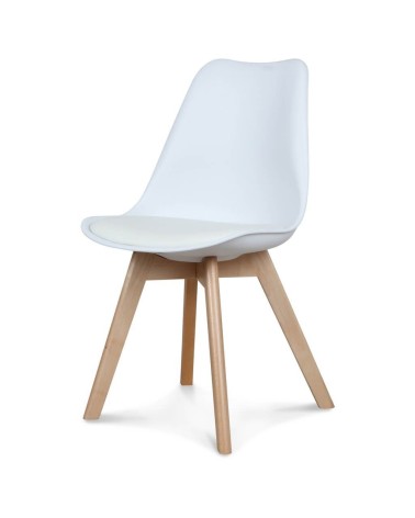 Chaise style scandinave Candy Blanche