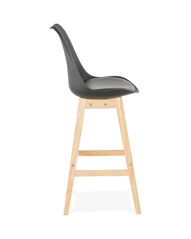 Tabouret de bar bois APRIL poly Noir