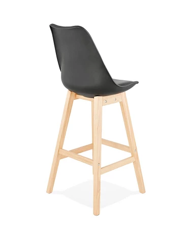 Tabouret de bar bois APRIL poly Noir