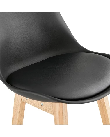 Tabouret de bar bois APRIL poly Noir