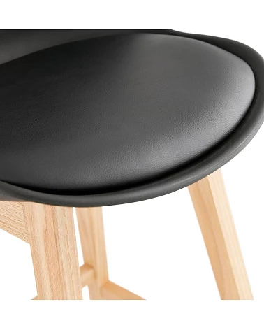 Tabouret de bar bois APRIL poly Noir