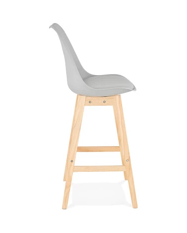 Tabouret de bar bois APRIL poly Gris