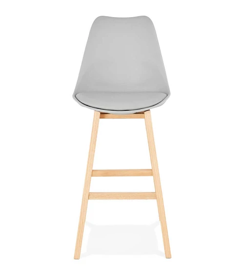 Tabouret de bar bois APRIL poly Gris