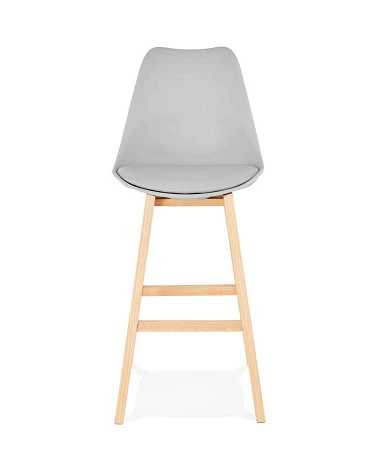 Tabouret de bar bois APRIL poly Gris