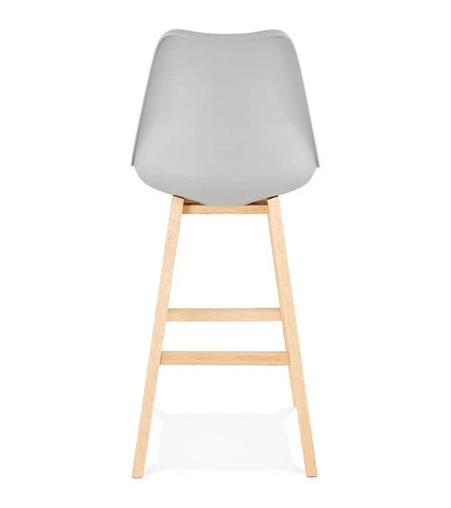 Tabouret de bar bois APRIL poly Gris