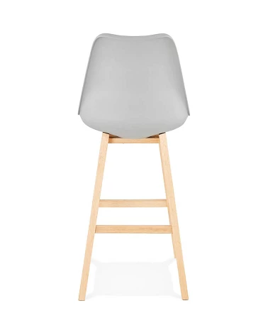 Tabouret de bar bois APRIL poly Gris