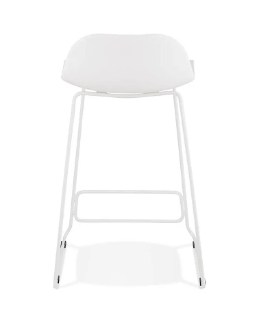 Tabouret de bar design metal blanc SLADE MINI Poly Blanc