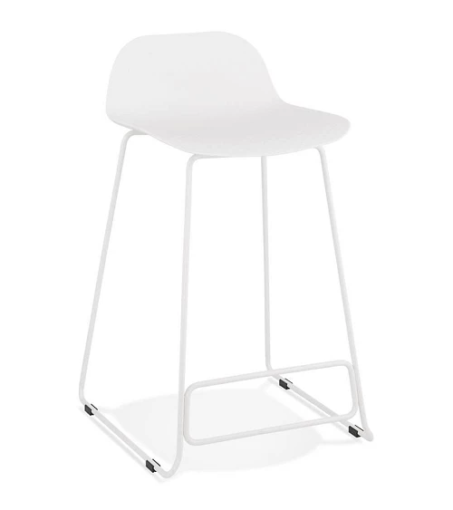 Tabouret de bar design metal blanc SLADE MINI Poly Blanc