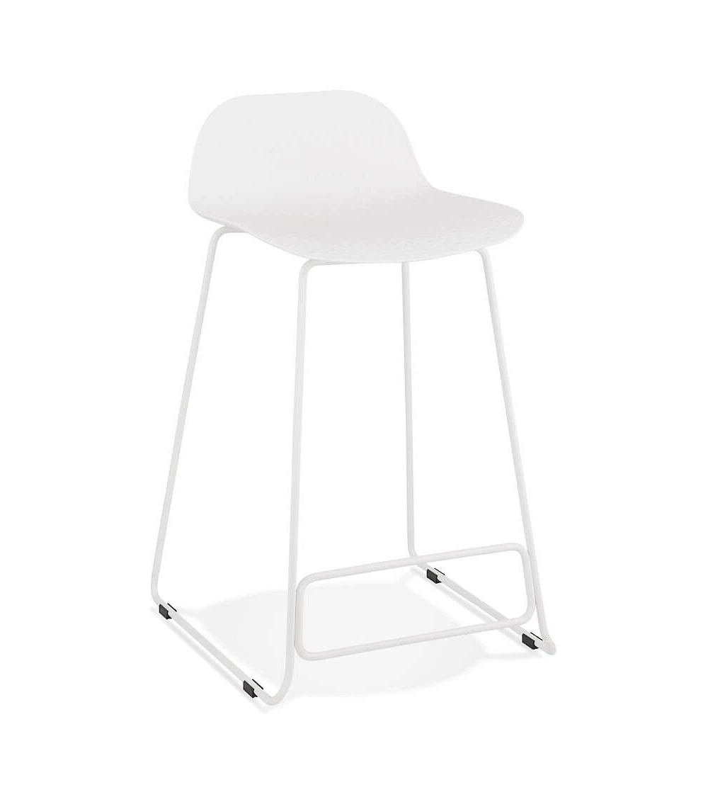 Tabouret de bar design metal blanc SLADE MINI Poly Blanc