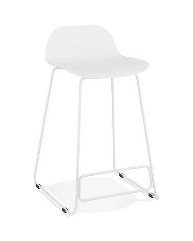 Tabouret de bar design metal blanc SLADE MINI Poly Blanc