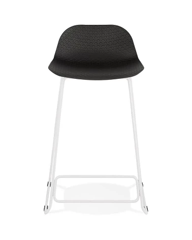 Tabouret de bar design metal blanc SLADE MINI Poly Noir