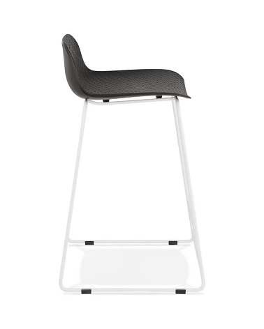 Tabouret de bar design metal blanc SLADE MINI Poly Noir