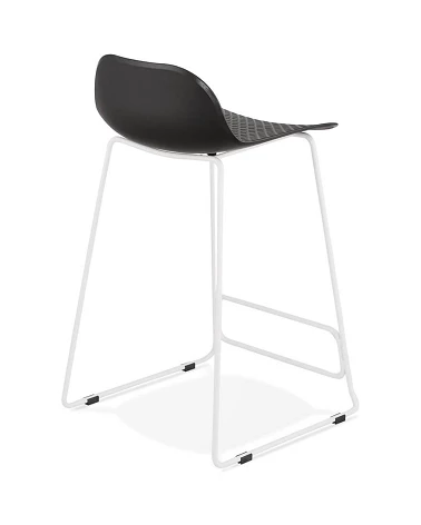 Tabouret de bar design metal blanc SLADE MINI Poly Noir