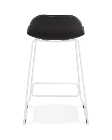 Tabouret de bar design metal blanc SLADE MINI Poly Noir