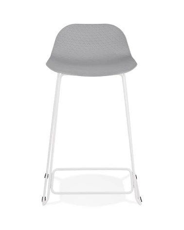 Tabouret de bar design metal blanc SLADE MINI Poly Gris