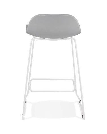 Tabouret de bar design metal blanc SLADE MINI Poly Gris