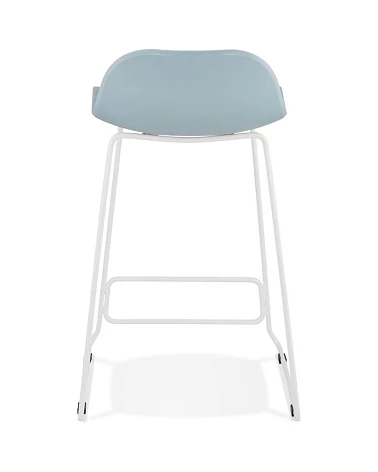 Tabouret de bar design metal blanc SLADE MINI Poly Bleu