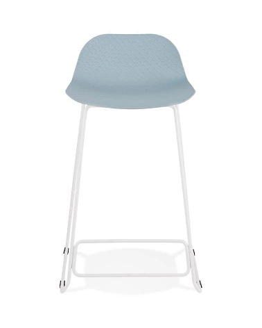 Tabouret de bar design metal blanc SLADE MINI Poly Bleu