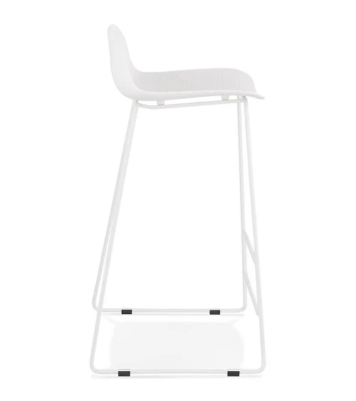 Tabouret de bar design metal blanc SLADE Poly Blanc