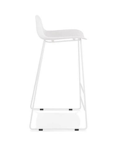 Tabouret de bar design metal blanc SLADE Poly Blanc