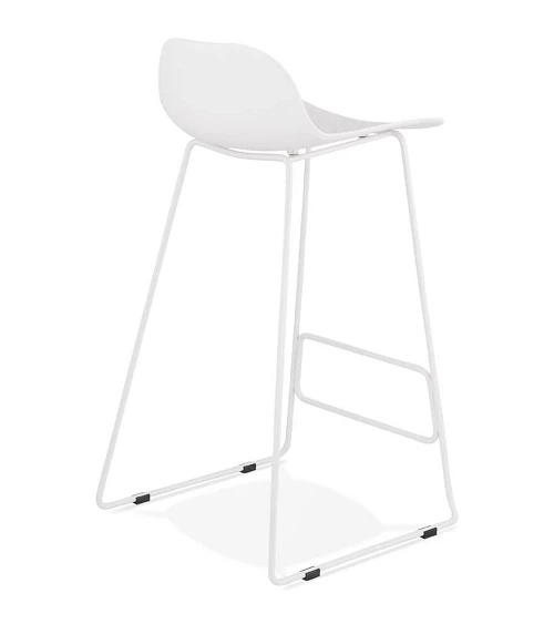 Tabouret de bar design metal blanc SLADE Poly Blanc