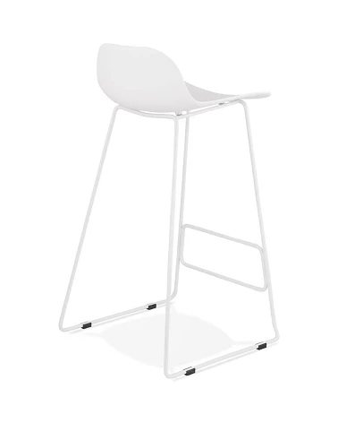 Tabouret de bar design metal blanc SLADE Poly Blanc