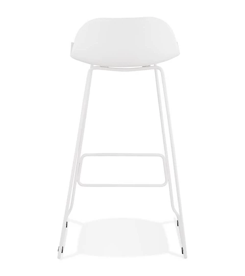 Tabouret de bar design metal blanc SLADE Poly Blanc