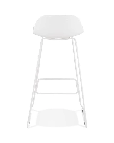 Tabouret de bar design metal blanc SLADE Poly Blanc