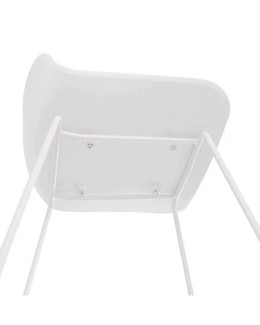 Tabouret de bar design metal blanc SLADE Poly Blanc