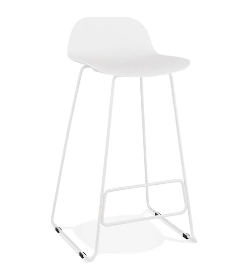 Tabouret de bar design metal blanc SLADE Poly Blanc