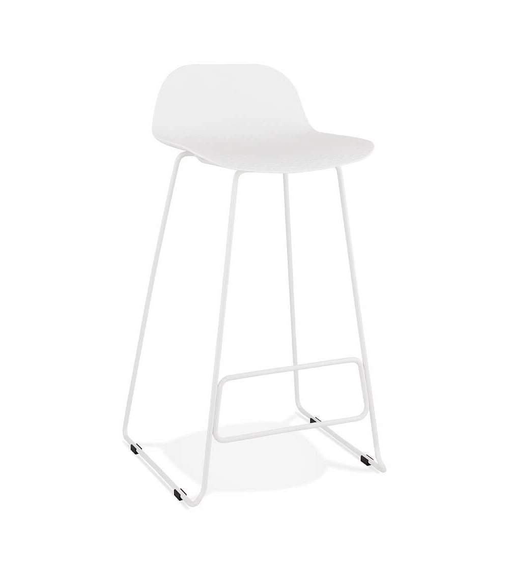 Tabouret de bar design metal blanc SLADE Poly Blanc