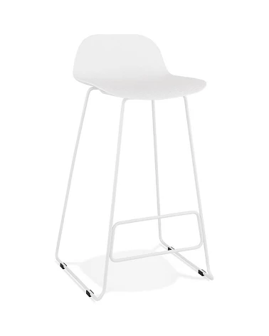 Tabouret de bar design metal blanc SLADE Poly Blanc