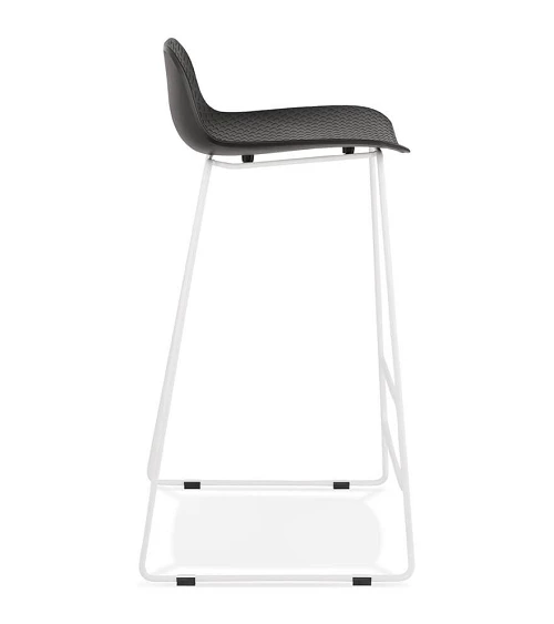 Tabouret de bar design metal blanc SLADE Poly Noir