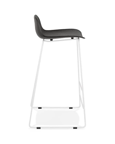 Tabouret de bar design metal blanc SLADE Poly Noir