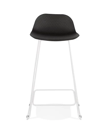 Tabouret de bar design metal blanc SLADE Poly Noir