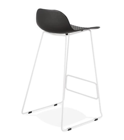 Tabouret de bar design metal blanc SLADE Poly Noir