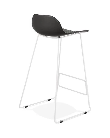 Tabouret de bar design metal blanc SLADE Poly Noir