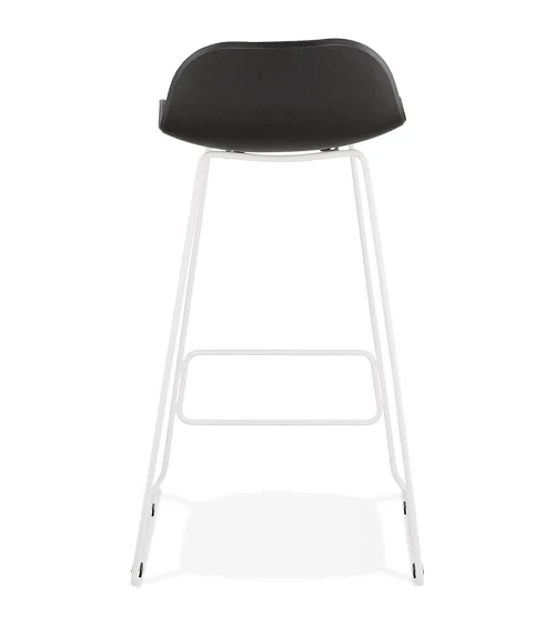 Tabouret de bar design metal blanc SLADE Poly Noir