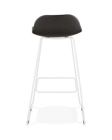 Tabouret de bar design metal blanc SLADE Poly Noir