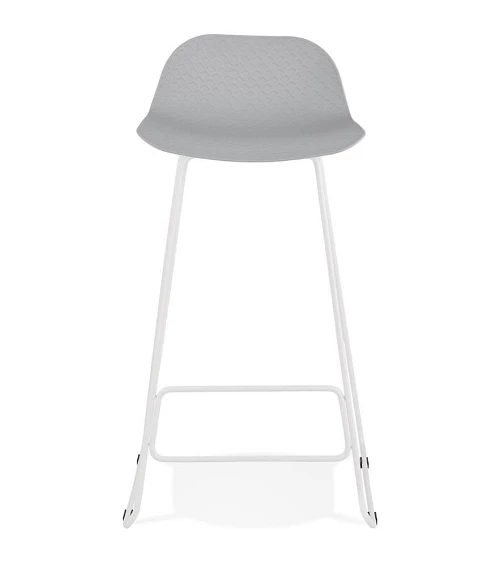 Tabouret de bar design metal blanc SLADE Poly Gris