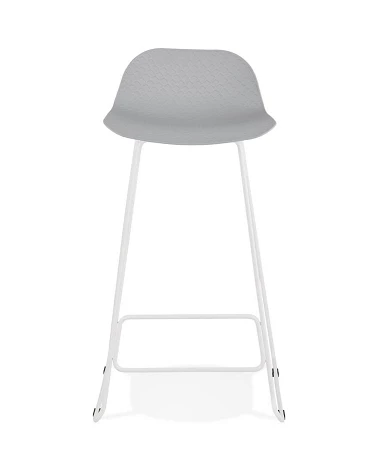 Tabouret de bar design metal blanc SLADE Poly Gris