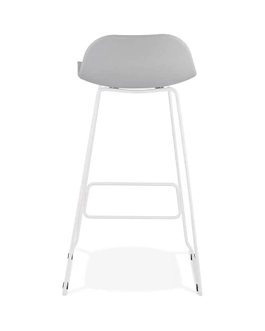 Tabouret de bar design metal blanc SLADE Poly Gris