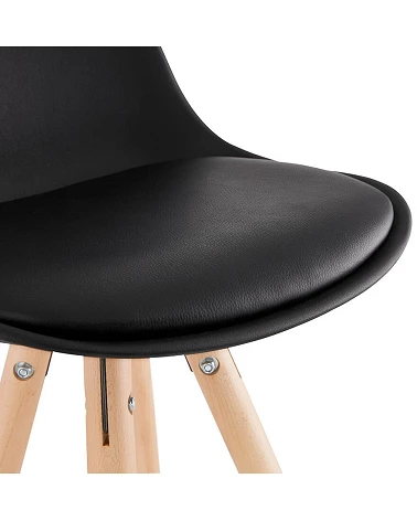 Chaise de bar scandinave bois ANO MINI Noir