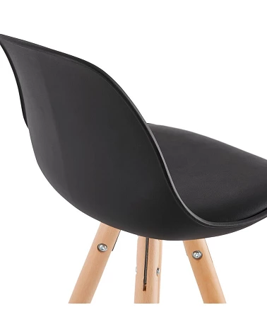 Chaise de bar scandinave bois ANO MINI Noir