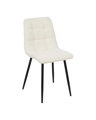 Chaise Middelfart Tissu bouclette blanc