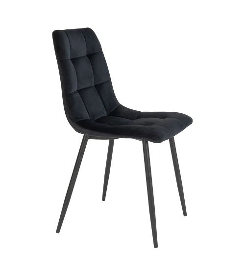 Chaise Middelfart microfibre Noir profil